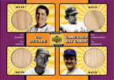 2001 Tom Seaver Bud Harrelson Ron Hunt Tug McGraw Upper Deck DECADE QUAD GAME USED BAT RELIC #C-NYM New York Mets