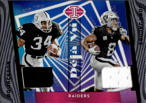 2023 Bo Jackson Josh Jacobs Panini Illusions DEJA VU DUAL JERSEY Oakland Raiders #DV-JJ