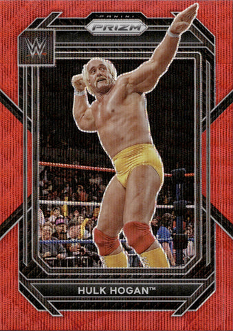 2023 Hulk Hogan Panini Prizm WWE RUBY RED WAVE #195 WWE Legend