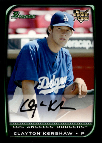 2008 Clayton Kershaw Bowman Draft Picks ROOKIE RC #BDP26 Los Angeles Dodgers 4
