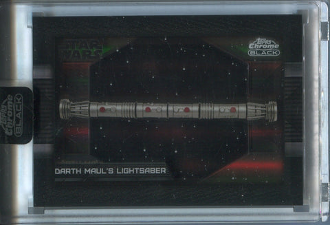 2024 Darth Maul's Lightsaber Topps Chrome Black DEPTHS OF THE DARKSIDE ENCASED #DD-8