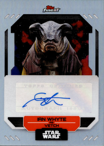 2023 Ian Whyte as Vetch Topps Finest Star Wars REFRACTOR AUTO AUTOGRAPH #FA-IW 3