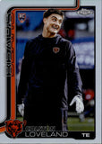 2025 Colston Loveland Topps Chrome REFRACTOR ROOKIE RC #345 Chicago Bears *DMG*