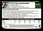 2008 Clayton Kershaw Bowman Draft Picks ROOKIE RC #BDP26 Los Angeles Dodgers 4