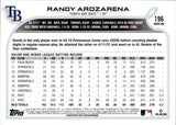 2022 Randy Arozarena Topps Series 1 SP VARIATION #196 Tampa Bay Rays