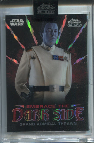 2024 Grand Admiral Thrawn Topps Chrome Black EMBRACE THE DARK SIDE ENCASED #ED-2