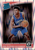 2018-19 Shai Gilgeous-Alexander Donruss Optic SHOCK PRIZM RATED ROOKIE RC #162 Los Angeles Clippers