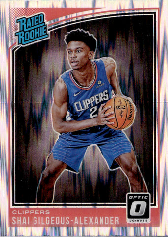 2018-19 Shai Gilgeous-Alexander Donruss Optic SHOCK PRIZM RATED ROOKIE RC #162 Los Angeles Clippers