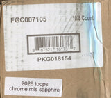 *LAST CASE* 2026 Topps MLS Chrome Soccer Sapphire Edition, 10 Box Case