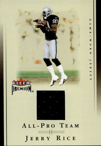 2002 Jerry Rice Fleer Premium ALL-PRO TEAM JERSEY Oakland Raiders