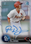 2016 Paul DeJong Bowman Chrome REFRACTOR PROSPECT AUTO 010/499 AUTOGRAPH #CPA-PD St. Louis Cardinals