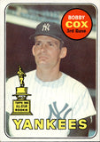 1969 Bobby Cox Topps ROOKIE RC #237 New York Yankees HOF