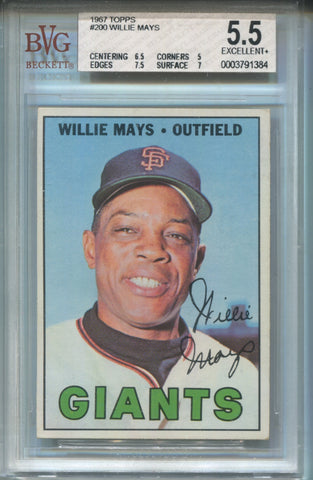 1967 Willie Mays Topps BVG 5.5 #200 San Francisco Giants HOF 1384