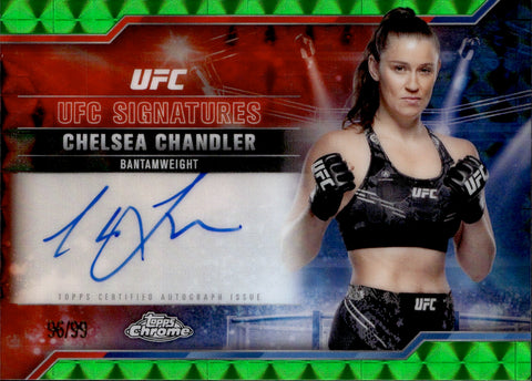 2025 Chelsea Chandler Topps Chrome SIGNATURES GREEN GEOMETRIC REFRACTOR AUTO 96/99 #SIG-CC