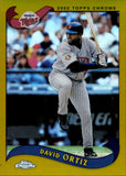 2002 David Ortiz Topps Chrome GOLD REFRACTOR #489 Minnesota Twins HOF