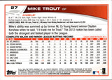 2013 Mike Trout Topps BLUE BORDER #27 Anaheim Angels 1