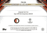 2023-24 Santiago Gimenez Autograph Topps Chrome UEFA Champions League #FSA-SG FUTURE STARS AUTO FEYENOORD