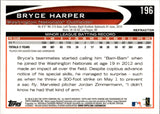 2012 Bryce Harper Topps Chrome ROOKIE REFRACTOR RC #196 Washington Nationals
