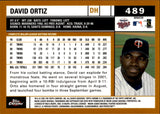 2002 David Ortiz Topps Chrome GOLD REFRACTOR #489 Minnesota Twins HOF