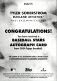 2024 Tyler Soderstrom Topps ROOKIE BASEBALL STARS AUTO AUTOGRAPH RC #BSA2-TS Oakland A's