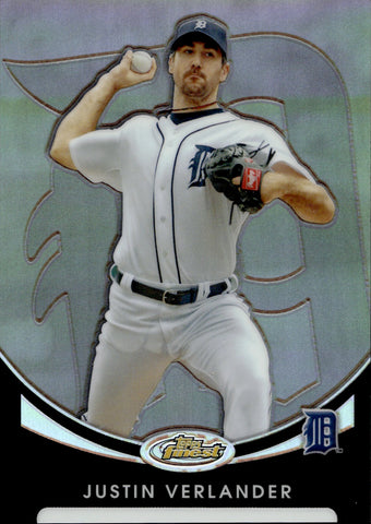 2010 Justin Verlander Topps Finest REFRACTOR 37/599 Detroit Tigers #87