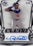 2022 Gary Sheffield Leaf Trinity PURPLE CLEAR AUTO 05/10 AUTOGRAPH #CA-GS1 Los Angeles Dodgers