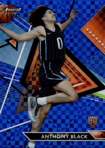 2023-24 Anthony Black Topps Finest BLUE CHECKERBOARD REFRACTOR ROOKIE 50/75 Orlando Magic #179