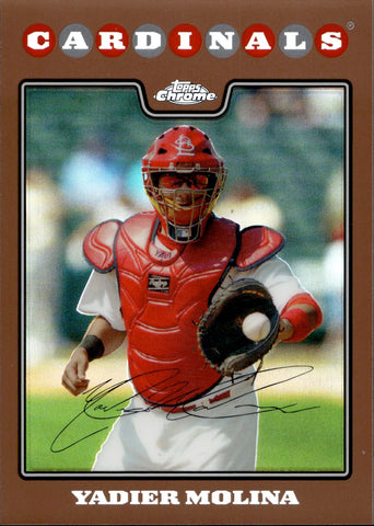 2008 Yadier Molina Topps Chrome BRONZE REFRACTOR 113/599 #170 St. Louis Cardinals