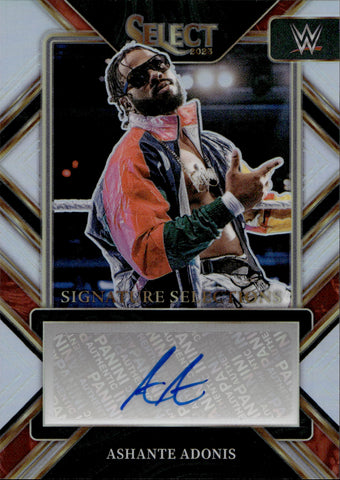 2023 Ashante Adonis Panini Select WWE HOLO SILVER SIGNATURE SELECTIONS AUTO AUTOGRAPH #SL-ATA Friday Night Smackdown