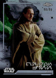 2024 Qui-Gon Jinn Topps Chrome AUREBESH SHORT PRINT REFRACTOR 90/99 #AV-128