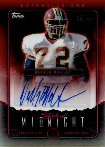 2024 Dexter Manley Topps Midnight STROKE OF MIDNIGHT TWLIGHT AUTO 35/99 Washington Redskins #SMA-DM
