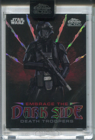 2024 Death Troopers Topps Chrome Black EMBRACE THE DARK SIDE ENCASED #ED-11
