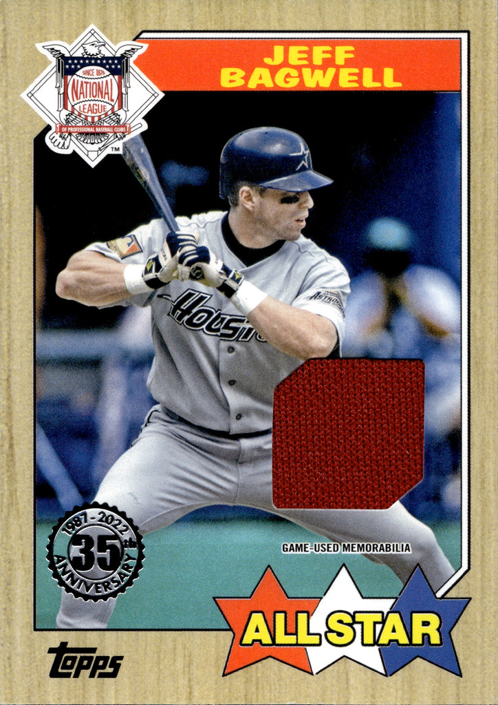 2022 Jeff Bagwell Topps Series 2 ALL-STAR JERSEY RELIC 1987 DESIGN #87