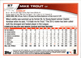 2013 Mike Trout Topps BLUE BORDER #27 Anaheim Angels 2