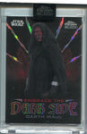 2024 Darth Maul Topps Chrome Black EMBRACE THE DARK SIDE ENCASED #ED-6