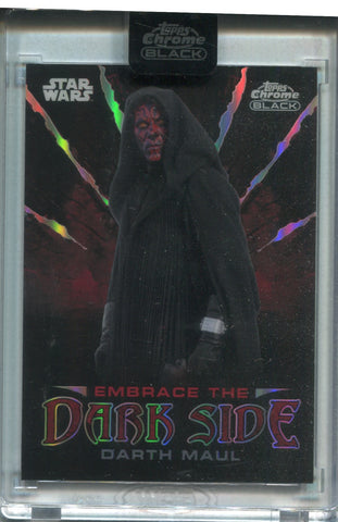 2024 Darth Maul Topps Chrome Black EMBRACE THE DARK SIDE ENCASED #ED-6