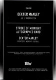 2024 Dexter Manley Topps Midnight STROKE OF MIDNIGHT TWLIGHT AUTO 35/99 Washington Redskins #SMA-DM