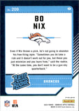 2024 Bo Nix Donruss Optic HOLO SILVER RATED ROOKIE RC #209 Denver Broncos