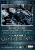 2024 Charlotte Hope as Myranda Rittenhouse Game of Thrones LEGENDS OF THE REALM AUTO AUTOGRAPH #NA