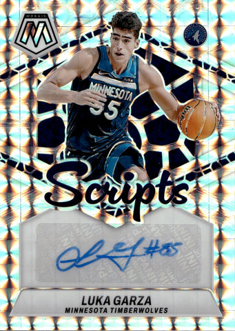 2023-24 Luka Garza Panini Mosaic SCRIPTS MOSAIC AUTO Minnesota Timberwolves #MS-GAR