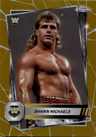 2025 Shawn Michaels Topps Chrome WWE GOLD REFRACTOR 04/50 #188 WWE Legend