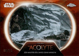 2025 Topps Chrome Star Wars The Acolyte JEDI MASTER SOL SAVES OSHA ANISEYA #AC-3 ORANGE REFRACTOR 09/25