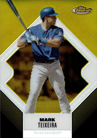 2006 Mark Teixeira Topps Finest GOLD REFRACTOR 34/49 Texas Rangers #35