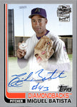 2021 Miguel Batista Topps Archives FAN FAVORITES 1982 DESIGN SILVER AUTOGRAPH AUTO 56/99 #FFA-MB Arizona Diamondbacks