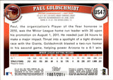 2011 Paul Goldschmidt Topps Update GOLD BORDER ROOKIE RC 1887/2011 #US47 Arizona Diamondbacks