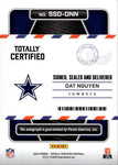 2024 Dat Nguyen Panini Certified SIGNED SEALED AND DELIVERED AUTO Dallas Cowboys #SSD-DNN