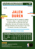 2023-24 Jalen Duren Donruss Optic Fast Brk GREEN PRIZM SSP 5/5 #187 Detroit Pistons