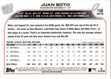 2022 Juan Soto Topps Series 1 SP VARIATION #150 Washington Nationals