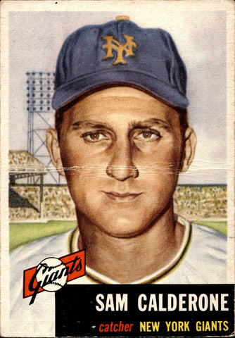1953 Sam Calderone Topps HIGH NUMBER #260 New York Giants BV $100