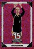 2025 Sophie Cunningham Leaf 15TH ANNIVERSARY 1991 DESIGN PINK SHIMMER 8/8 #91B-150 Indiana Fever